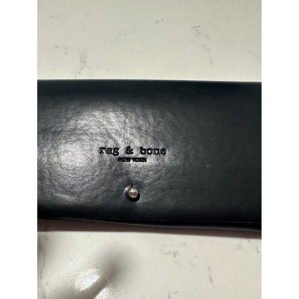 Rag & Bone New York Black Eyeglass Sunglasses Case Faux Leather Minimalist